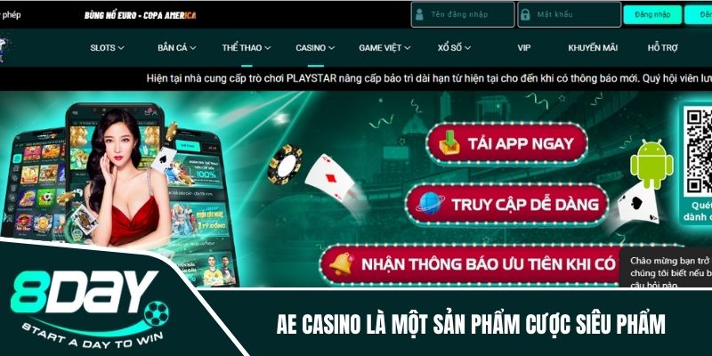 AE Casino là một sản phẩm cược siêu phẩm