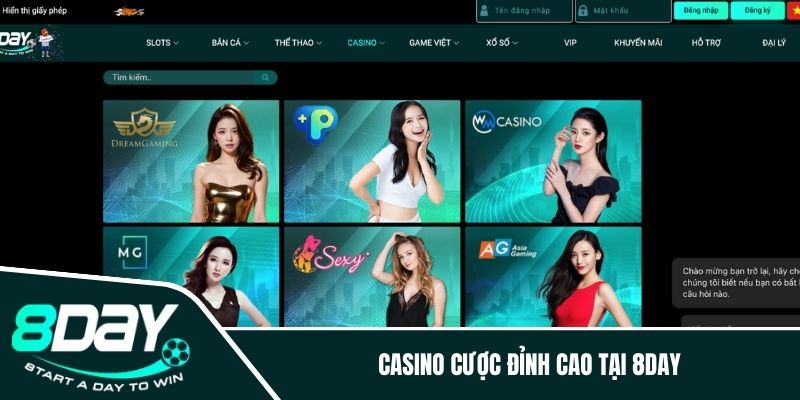 Casino cược đỉnh cao tại 8DAY