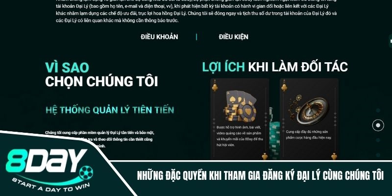 Những đặc quyền khi tham gia đại lý cùng chúng tôi