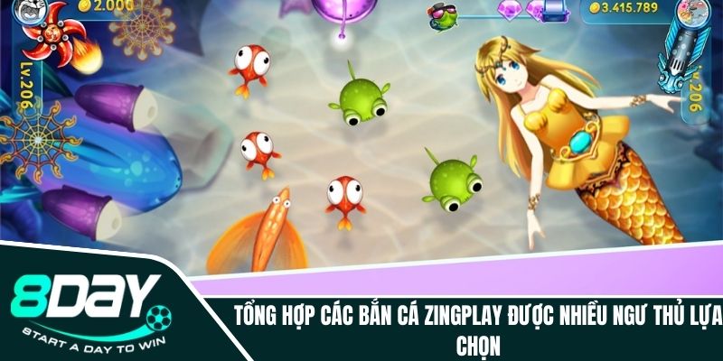 Tổng hợp các bắn cá Zingplay được nhiều ngư thủ lựa chọn